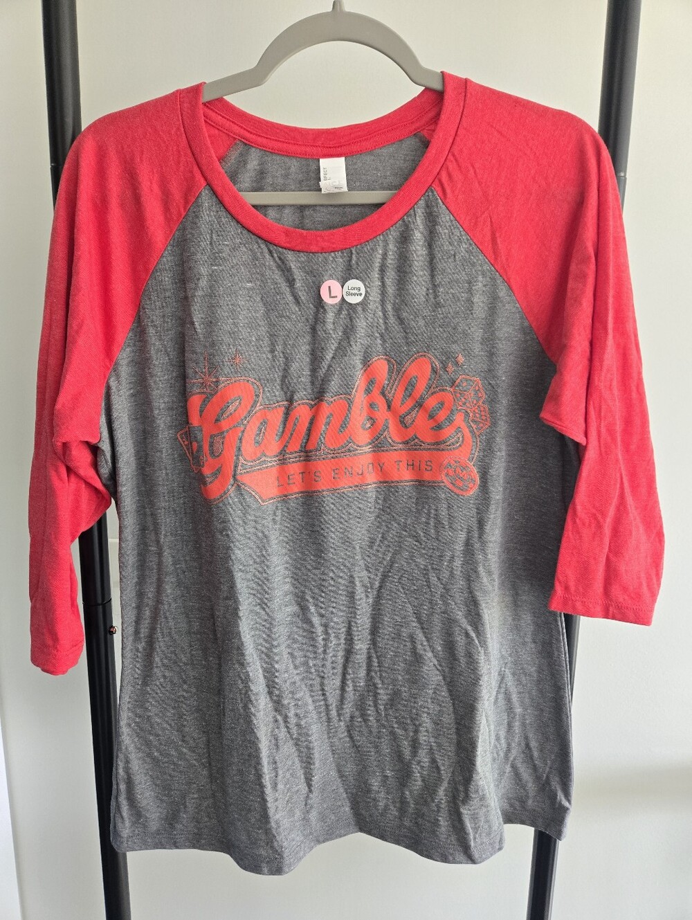 Vegas Matt Baseball Raglan Tee Womens Large